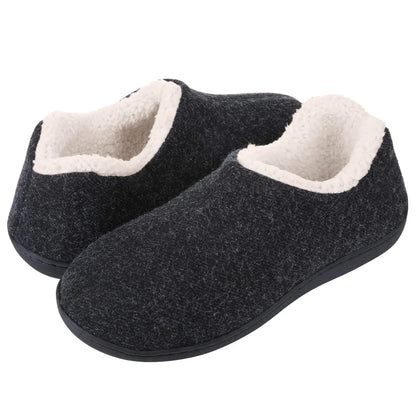 Pallene Women Curly Cotton Shoes Closed Back Home Slippers Memory Foam Soft Bottom Slides Winter Outdoor Walk Casual Slippers