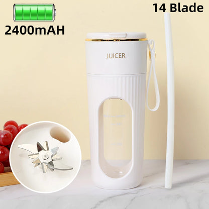 Juicer Cup Wireless Charging Small Portable High Quality Macaron Color Juice Cup Home Multi-functional Automatic Fruit Blender