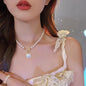2023 New Fashion Trend Light Luxury Elegant Delicate Pearl Double Layer Heart Necklace Ladies High Jewelry Party Gifts Wholesale