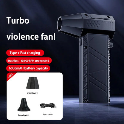 Violent Fan 400000RPM Powerful Air Blower Vacuum Dust Cleaner Type-C Charging Strong Winds Brushless Turbo Jet Blower 2025 New