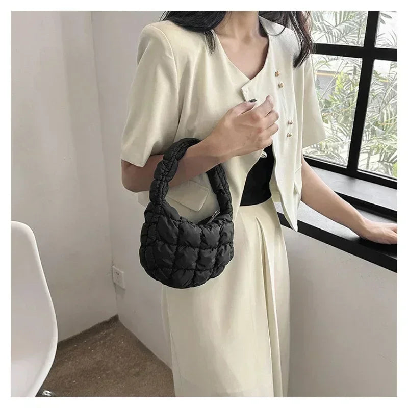 Fashion Quilted Shoulder Bags for Women Handbag Mini Cloud Pleated Bags Puffer Dumpling Bag Luxury Tote Bags bolsa feminina