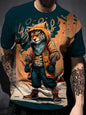 Funny Men's T Shirt Cartoon Duck Print Summer Casual Short Sleeve Pullover Fashion T-shirts Outdoor Male Overszied Clothing