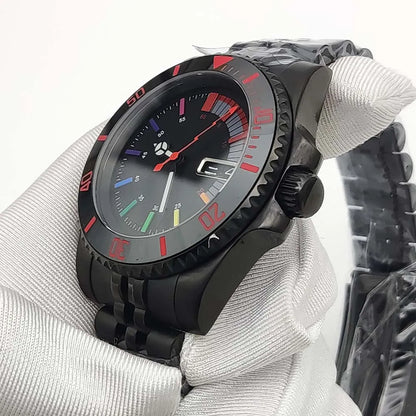 Men's New NH36 Automatic Mechanical Watch Rainbow Aseptic Dial Waterproof Case Casual Fashion Business Men's Watch