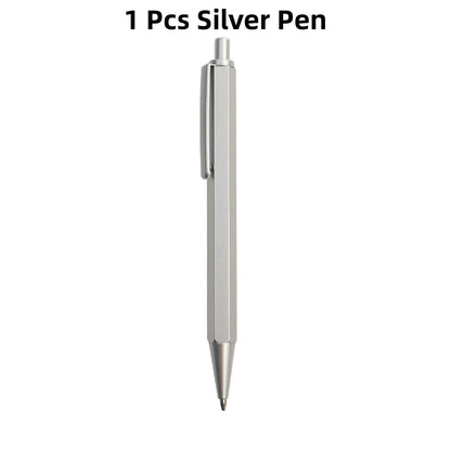 Metal Ballpoint Pens Automatic Ballpoint Pen Refill Black Blue Ink For School Office Stationery Supplies Writing 0.7mm