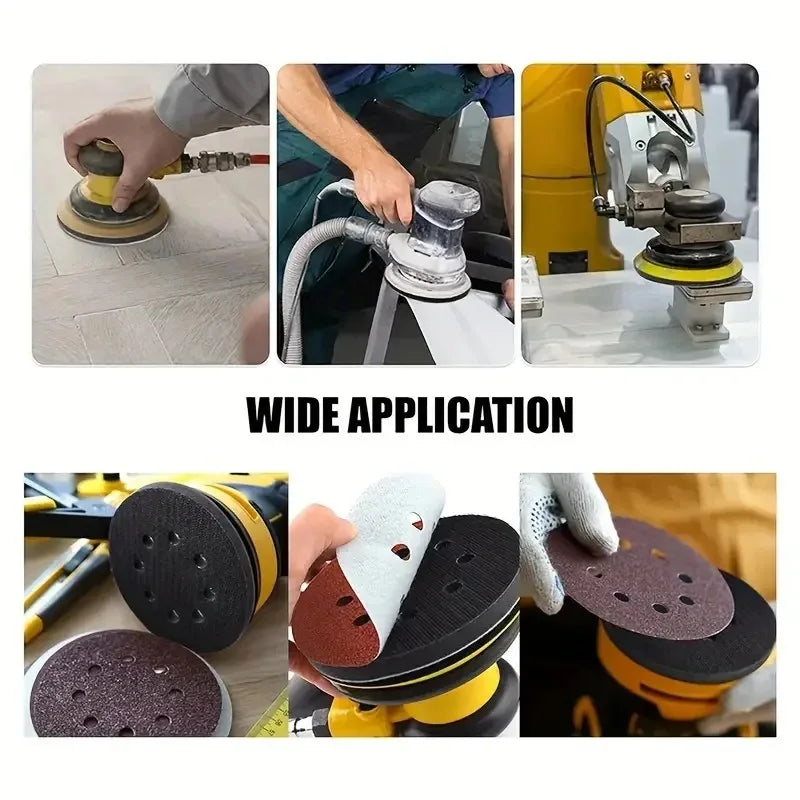 1Pc 5 Inch 125mm Sanding Disc 8 Holes Soft Sponge Interface Hook Loop Backing Pad For Sander Polisher