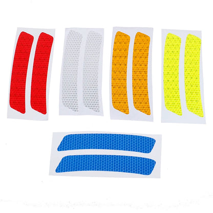2Pcs/Set Warn Light Reflector Protective Sticker Scratch Paster Car Bumper Reflective Warning Strip Stickers Wheel Rim Eyebrow