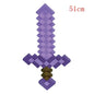45cm Game Minecraft Design Blue Diamond Sword My World Plastic Toy Steve Sword Ax Kids Lovely Toys For Children Cosplay Gift