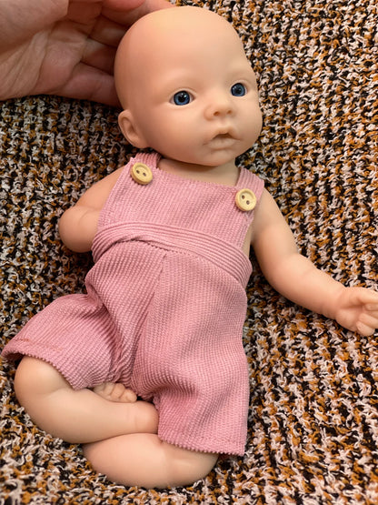 28CM Unpainted Silicone Girls Whole Body Soft Solid Silicone 8 Styles Newborn Baby Dolls Toys For Gifts Reborn Corpo De Silicone