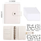A7 PU Leather Notebook Binder Budget Plan Organizer Binder Cover 6 Binder Pockets And 12 Pcs Expense Budget Sheets Sticker