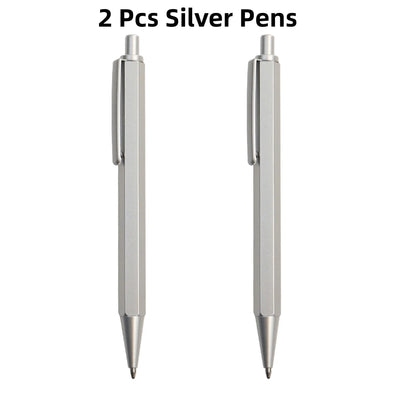 Metal Ballpoint Pens Automatic Ballpoint Pen Refill Black Blue Ink For School Office Stationery Supplies Writing 0.7mm