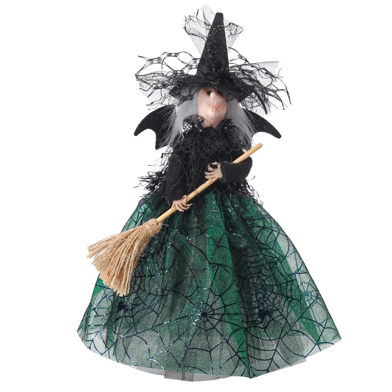 High Quality Haunted House Doll Ornaments Decorate Props Tree Top Star Witch Doll Halloween Decorations Ghost Festival
