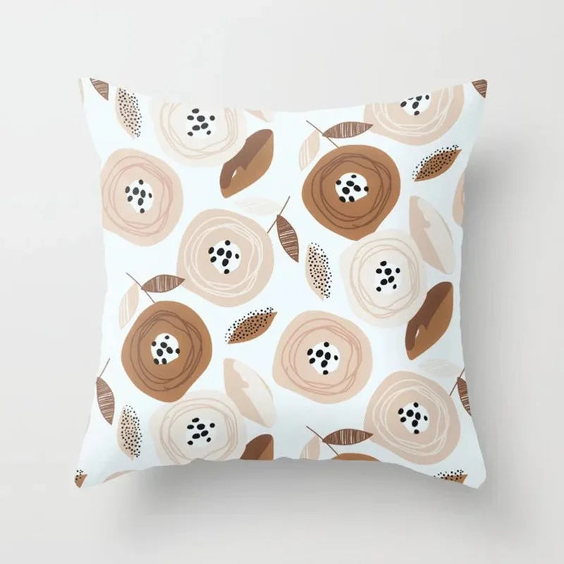 45*45cm simple plant print pattern cushion cover home decoration living room sofa chair pillow cover