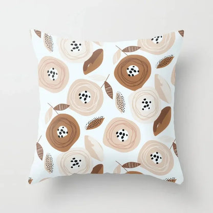 45*45cm simple plant print pattern cushion cover home decoration living room sofa chair pillow cover