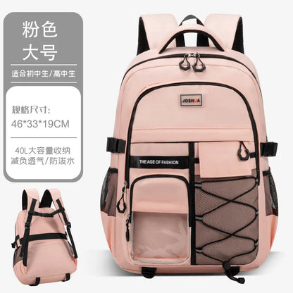 Children School Bags for Teenage Boys Girls Lightweight Junior High School Backpacks Kids Students Schoolbag Large Grade 3-9