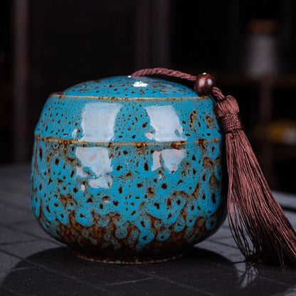 New Color Ceramic Canister Memorial Pet Urn Seal Pot Big Keepsake Casket Porcelain Jar Human Ashes Storage Memento Burial Holder