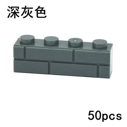 DIY Wall Bricks 1x4 1x3 1x2 Dots Thick Building Block Educational Creative House Contruction Toys Compatible With 15533 For Kids