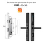 TUYA WIFI Waterproof Smart Door Lock Fingerprint APP Password RFID Card Keyless Digital Electronic Lock Aluminum/Glass Sliding