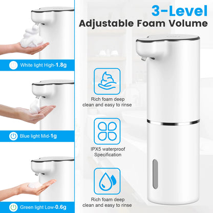Foam Soap Dispenser Automatic Touchless Sensor USB Smart Foam Machine 300ML Infrared Liquid Soap Dispenser Pump Hand Sanitizer