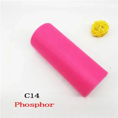 Tulle Roll Width15cm 25Yards Wedding Decoration Roll Spool DIY Fabric Decorative Crafts Christmas Kids Queen Skirts