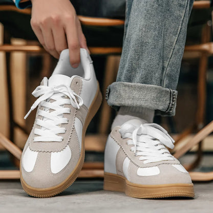 735 White Shoes for Man Casual Loafers for Men Shoes 2024 New Genuine Leather Men Sneakers Luxury Brand Flat Summer Woman Trend