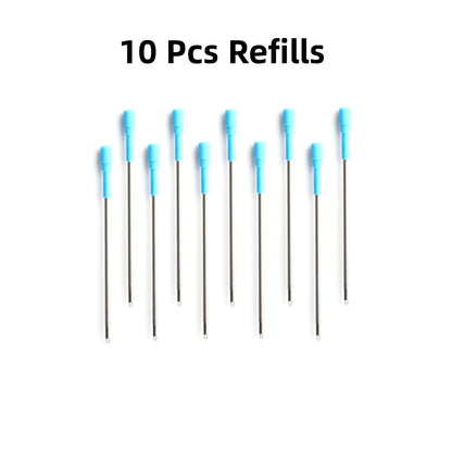 Metal Ballpoint Pens Automatic Ballpoint Pen Refill Black Blue Ink For School Office Stationery Supplies Writing 0.7mm