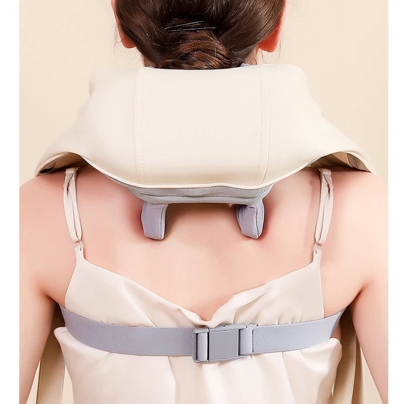 Shoulder And Neck Massager Wireless Electric Air Compress Kneading Multifunctional Back Massager Shawl Massaging Muscle Relaxing