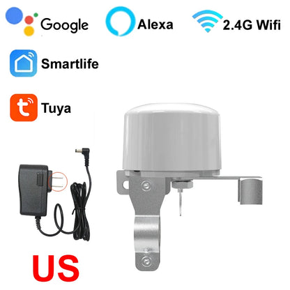 Tuya Smart WiFi Water Gas Valve ON/OFF Auto Control Timer DN15 DN20 Pipe Valve Support Alexa Google Assistant Remote Controller