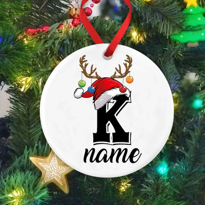 Personalized Christmas Ornament Custom Name Photo Prop Pendant Xmas Party Photography Accessories Ornament Xmas Keepsake Gift