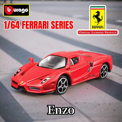 Bburago 1:64 Ferrari 488 Pista Replica Car Model Scale F40 F50 458 296 GTB Enzo Diecast Traffic Miniature Art Figure Kid Boy Toy