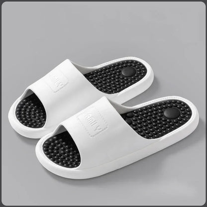 New Summer Concise Trend Couple Indoor Sandals Non-slip Bathroom Slides Men Women Shoes Massage Slippers Ladies' Home Flip Flops