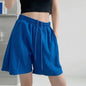 Lucyever Blue Pink Black Women's Shorts 2025 Summer High Waist Wide Leg Shorts for Women Casual Loose Soft Sports Short Pants