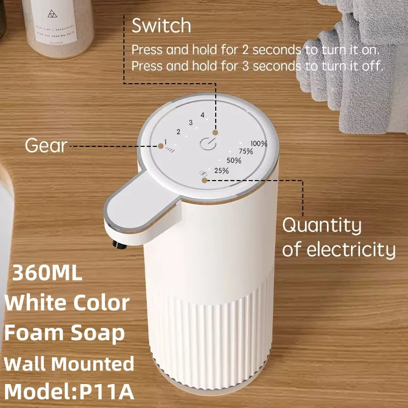 Xiaomi 380ML Automatic Foam Soap P11 Dispenser Bathroom Smart Washing Hand Machine With USB Charging ABS 4 Level Adjustable